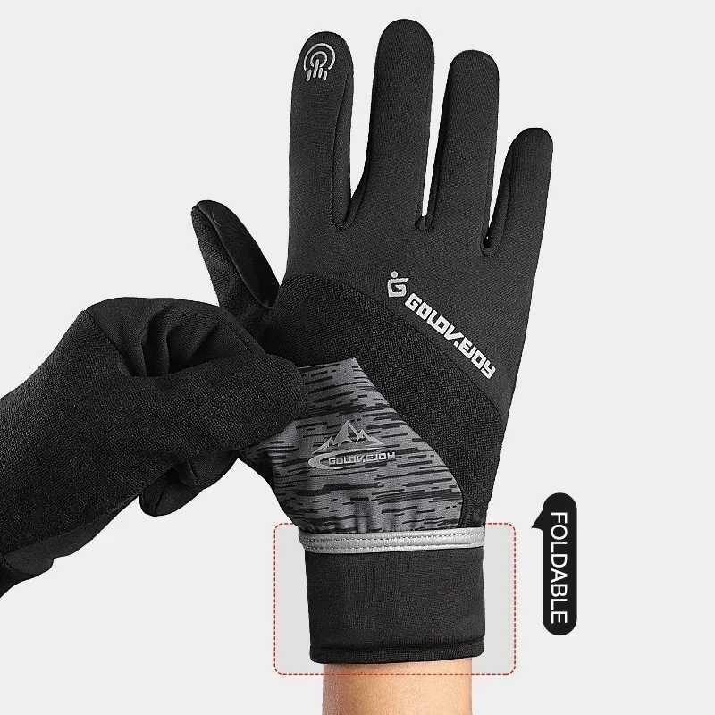 2 in 1 Winter Warm Reflective Cycling Camping Fishing Gloves Sport Touch Screen Non-slip Windproof Snowboard Skiing Loose Gloves