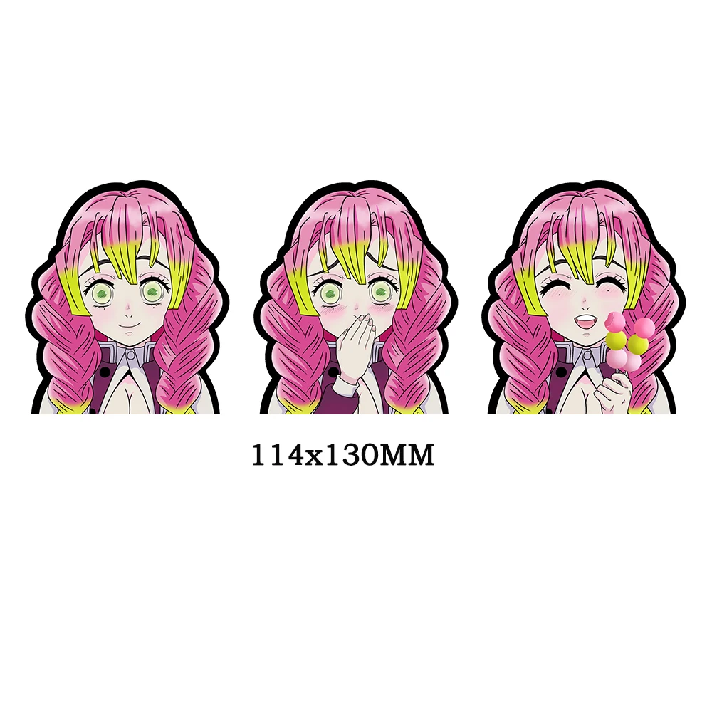 Kanroji Mitsuri Refrigerator Sticker Demon Slayer Kimetsu No Yaiba Anime Motion Sticker Waterproof Decals for Cars,Laptop,Etc