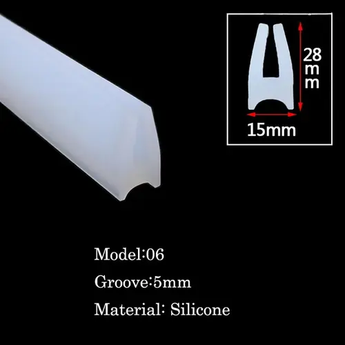 Y/U-Shaped Silicone Rubber Sealing Strip High Temperature Resistance Dust Collector Weatherstrip Car Door Window Protective Bar - Image 9