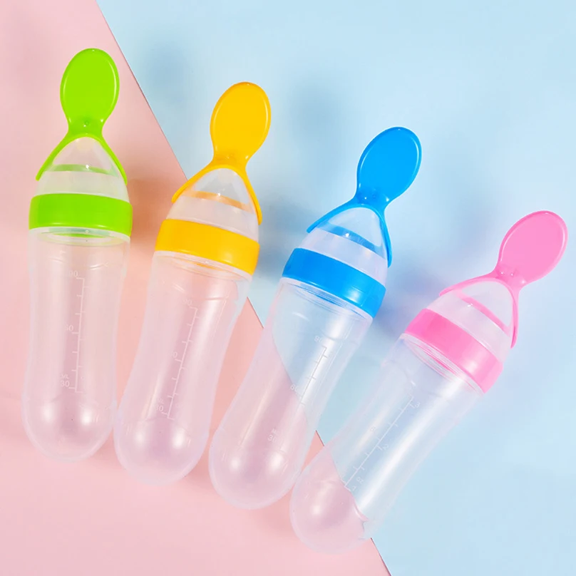 Baby Feeding Bottle Spoon Milk Bottle Baby Training Feeder Food Supplement Food feed Spoon BPA Free