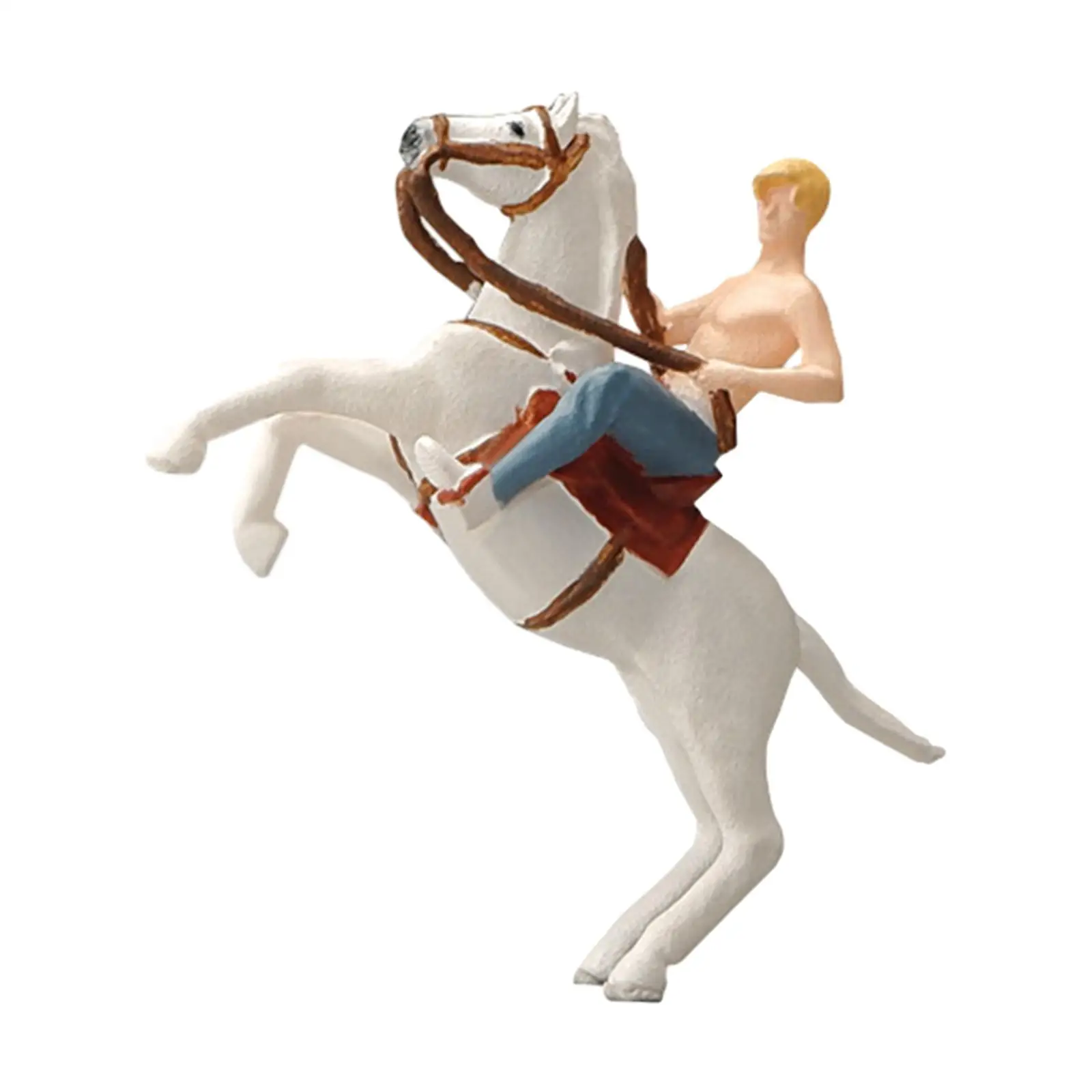

Diorama Scenery Figures 1:64 Scale Male on Horseback Mini Photography Props Ornament 1/64 People Model for DIY Scene Decor