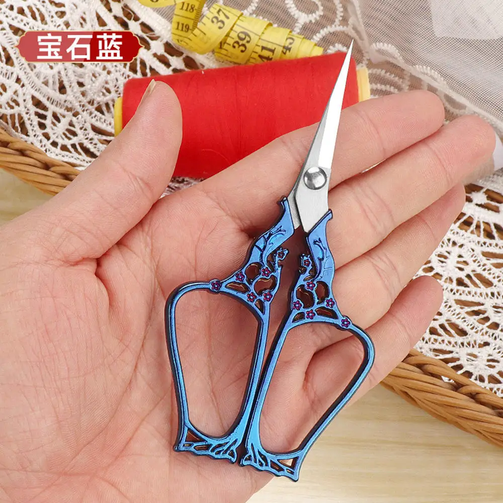 New Mini Stainless Steel Loop Scissors Adaptive Design Colorful Grip  Scissor DIY Art Craft Cutting Tool