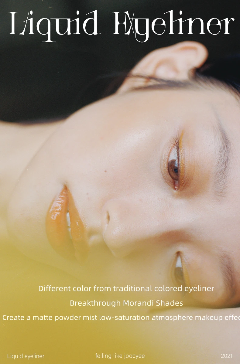 Joocyee Liquid Eyeliner Pen Waterproof Not Smudged Long-Lasting Ultra-Fine Low-Saturation Gouache Mist Eyeliner 3