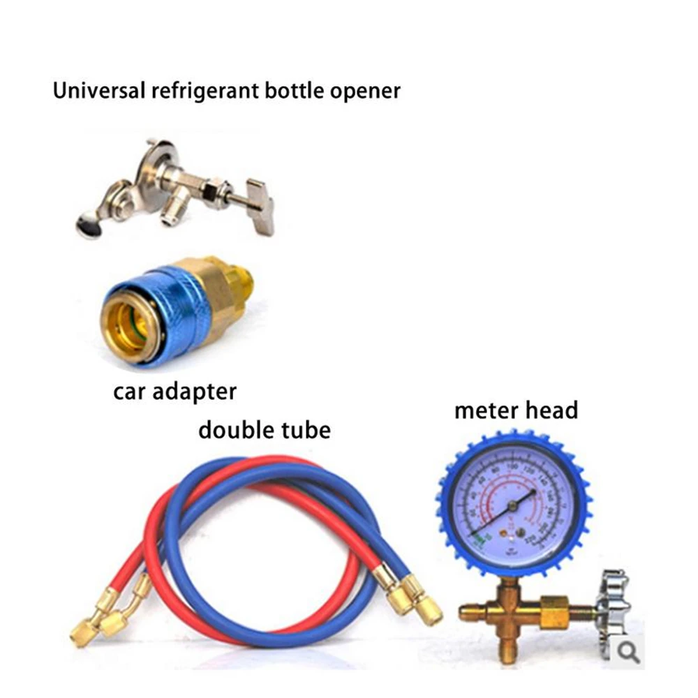 R22 R134A R410 R600 Refrigerant Household Car Air Conditioning Fluoride Adding Tool Kit Freon Common Cool Gas Meter
