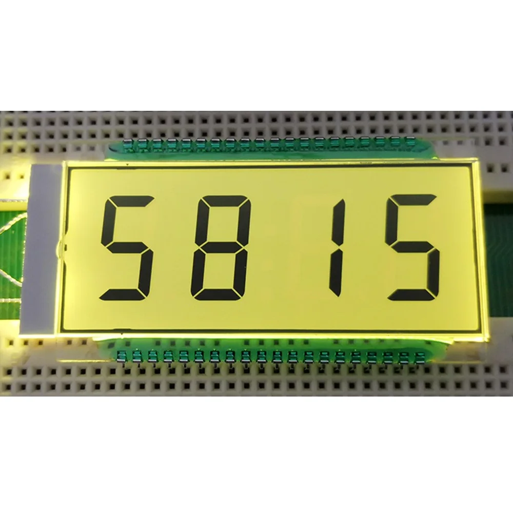 40PIN TN Positive 4-Digits Segment LCD Panel Oiling Machine LCD Screen White/Yellow Green/Blue Backlight 5V