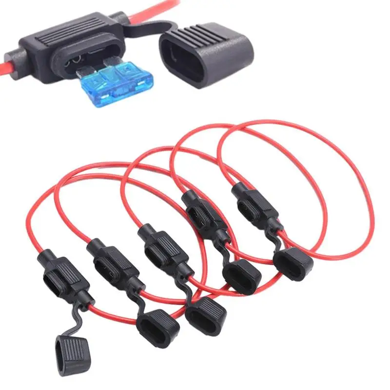 

Wire Fuse Holder 5pcs Waterproof Fuse Holder Automotive Junction Box Mini Switch Inline Fuse 12V 32V Fuses Block Sockets