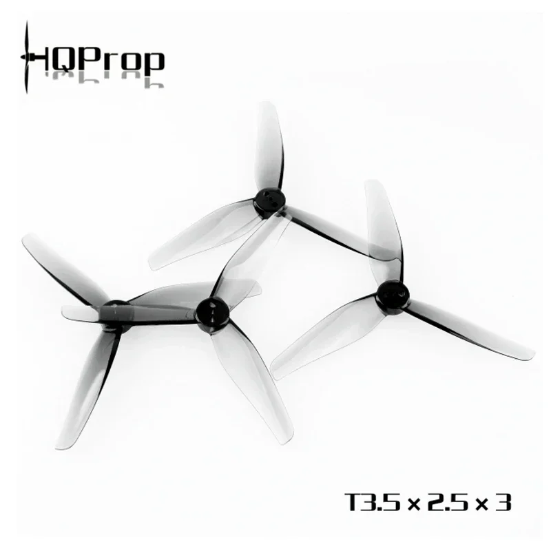 

6 пар (6CW + 6CCW) HQPROP T3.5X2.5X3 3525 3-лопастный пропеллер 1,5 мм для FPV Freestyle 3,5 дюймов зубочистка Cinewhoop Дрон DIY части