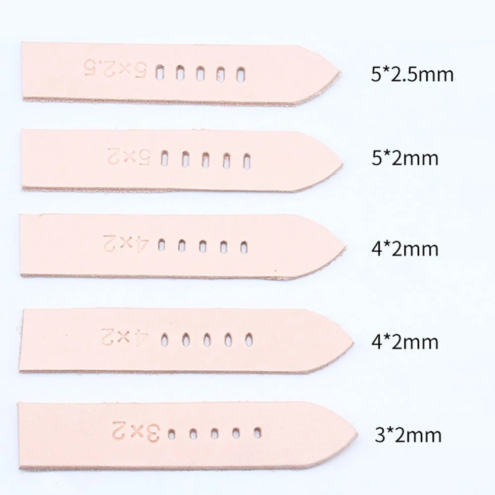 Leather Punch Tool Craft Watch Band Strap Oval Hole Puncher Stitching 5 Prong Eyelet Cutter Head Removable Chisel Stainless steel leather hole punch leather craft tools leather puncher
