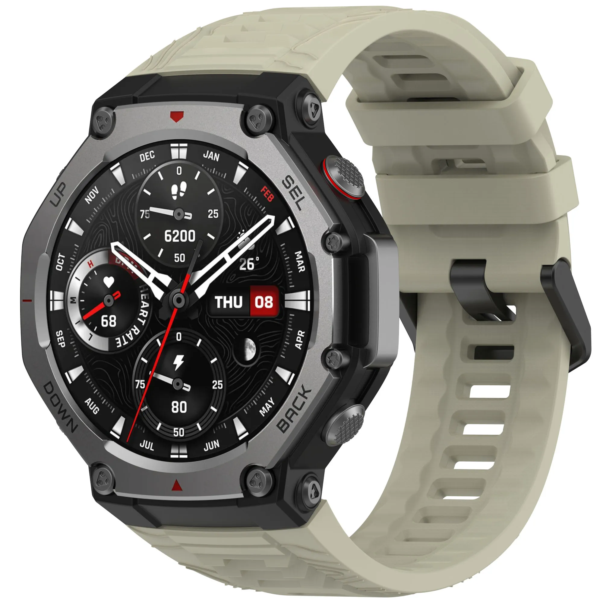 Amazfit T-Rex 3 Silicone Sport Replacement Band - Original Smartwatch Accessory Bracelet