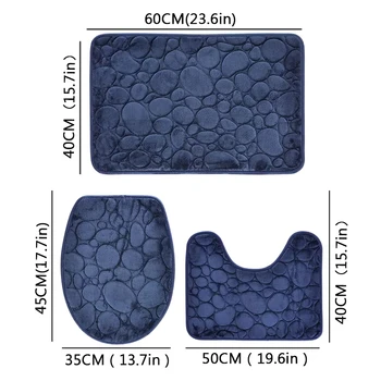3 pz/set Tappetini Da Bagno Antiscivolo Morbidi Ad Asciugatura Rapida Bagno Tappeti Morbidi Assorbimento D'acqua A Secco Veloce Tappetino Da Bagno Lavabile In Macchina Per Il Pavimento Della Casa 1