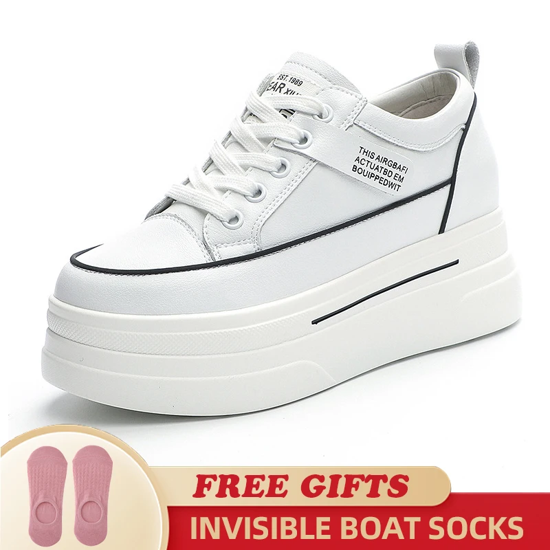 

2023 New 6cm Platform Increase High Shoes Full Cow Genuine Leather Women Summer Shoes Versatile Leisure Shoes for Women