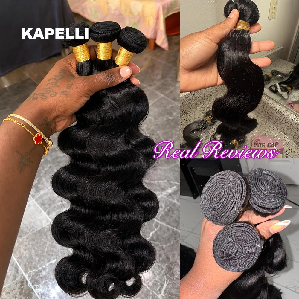 Extensioni di Capelli Umani con Chiusura 4x4/5x5 HD Lace, Fasci di Capelli Neri Naturali con Frontale, 100% Capelli Veri, Spedizione Rapida - immagine 2