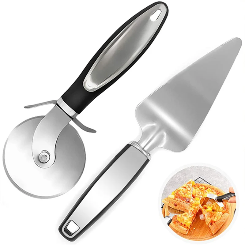 Pizza Cutter Premium Stainless Steel Kitchen Wheel Server Tools Home Knife Waffle Cookies Cake Bread Dough Slicer Baking Gadgets