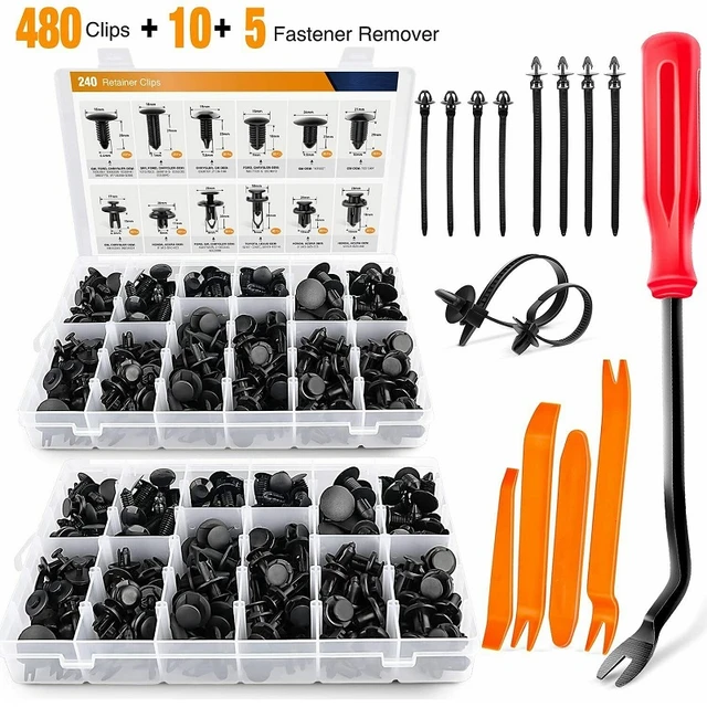 425 PCS For GM Car Body Retainer Assortment Clips Plastic Fasteners Removal  Tool