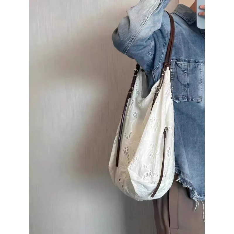 NEW Handbags Beach Bags Lightweight Students Shoulder Casual Tote Female Style Shopping Woven Bags For Women Girls