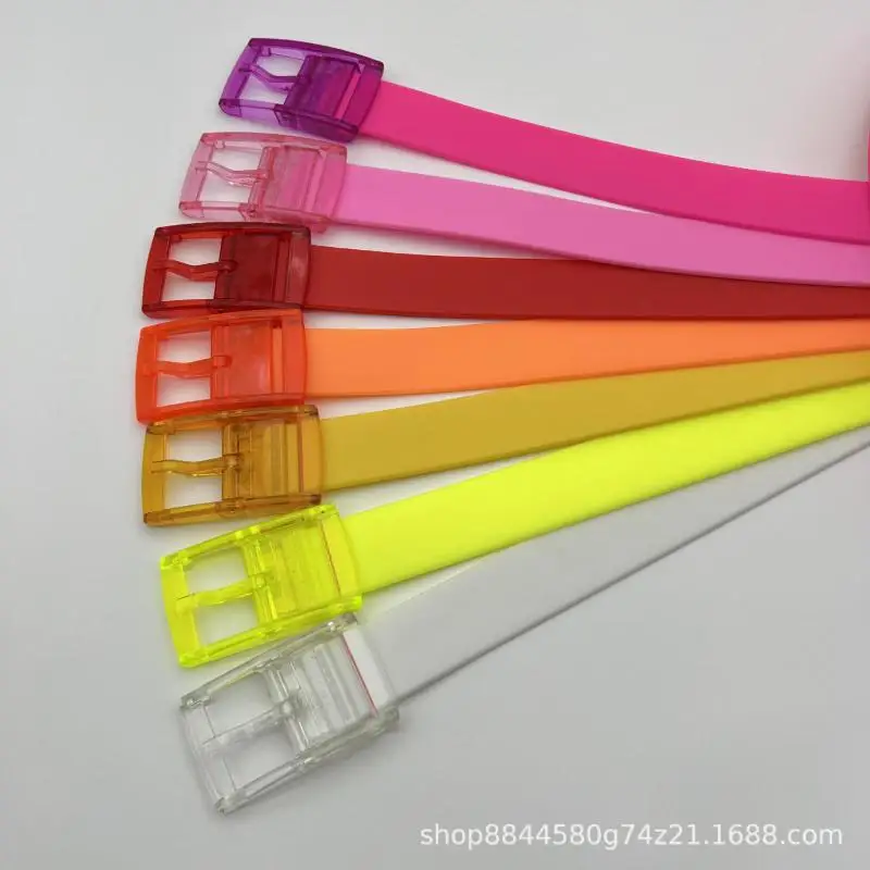 120cm Long Women Belt Men Colorful Silicone Buckle Design Hypoallergenic Security Check Many Choices
