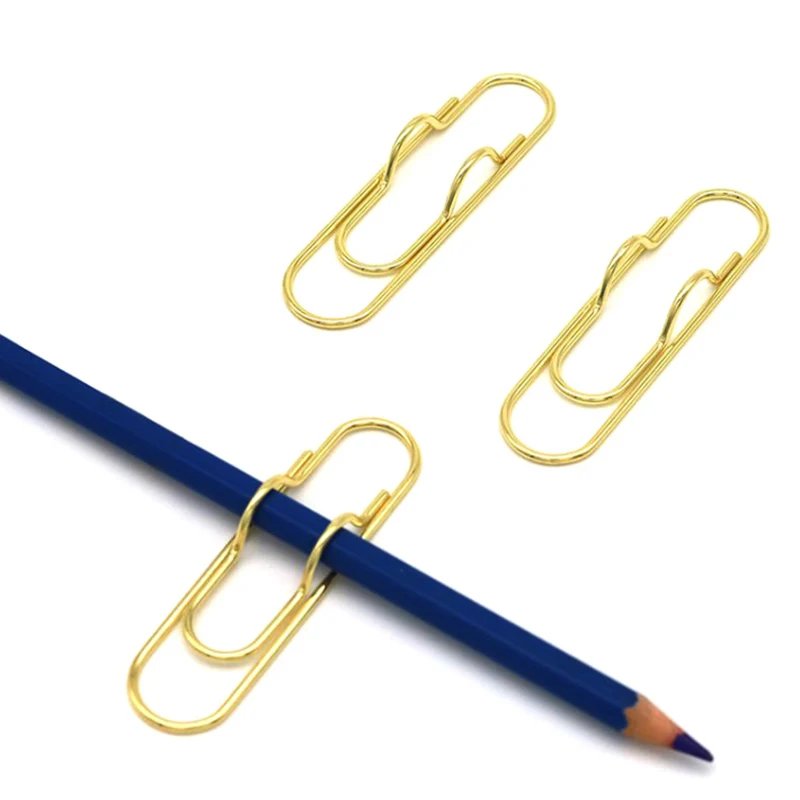 5Pcs Exquisite Workmanship and Durable Paper Clips Metal Pen Holder Clip School Bookmarks Photo Memo Ticket Clip