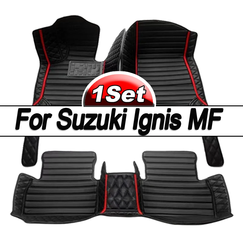 

Car Mats For Suzuki Ignis MF 2016 2017 2018 2019 Leather Floor Mat Durable Rugs Carpet Pad Set Car Accessories Interior Parts