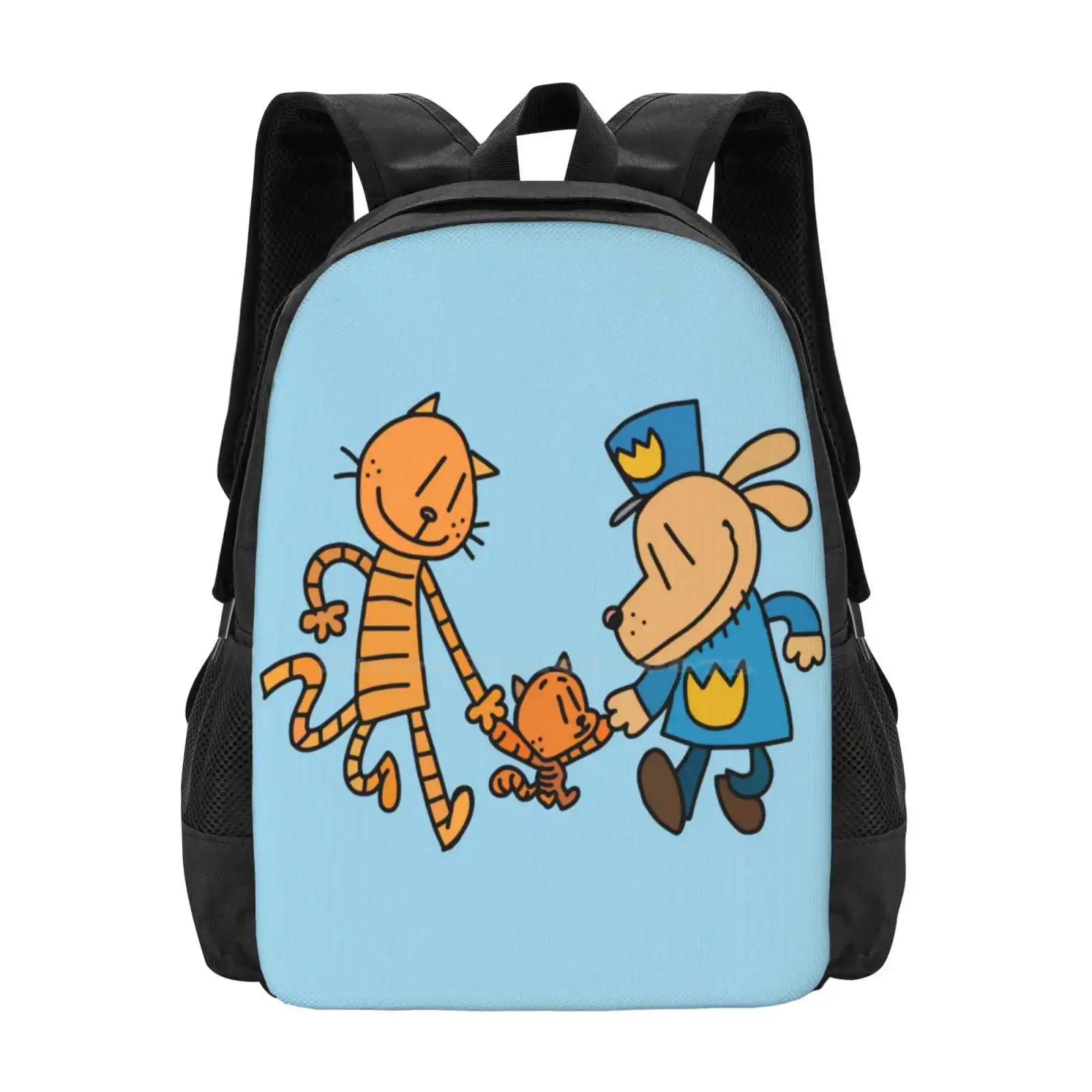 Dog Man , Lil Petey , And Big Petey Fan Art School Bags For Teenage Girls Laptop Travel Bags Pilkey Captain Underpants Graphic