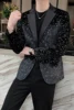 Sequin Design Men Blazers Singer DJ Stage Suit Jacket Wedding Business Casual Dress Coat 2021 Blazer Masculino Veste Homme 6
