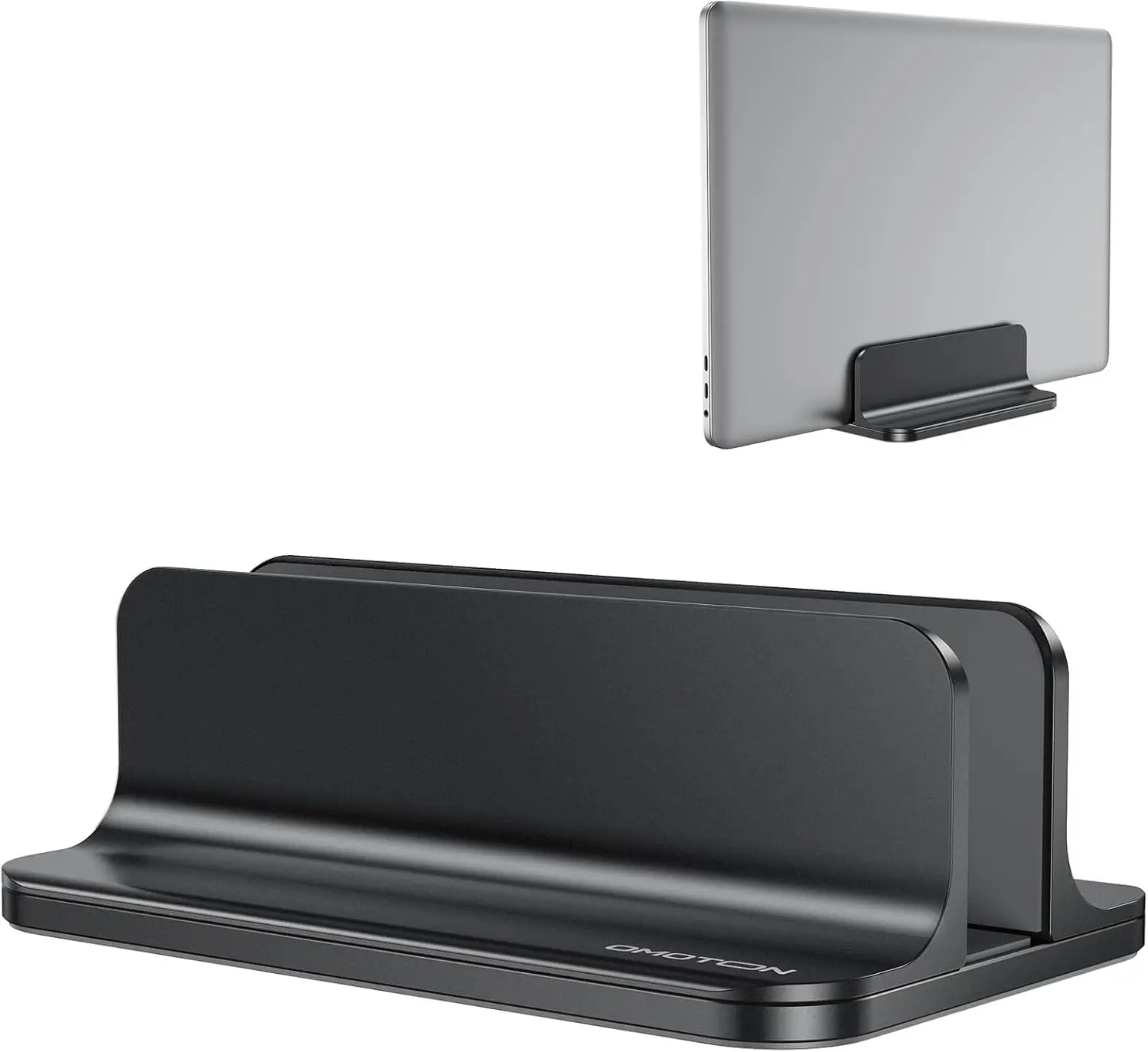 Sleek Aluminum Vertical Laptop Stand Holder with Adjustable Dock Size