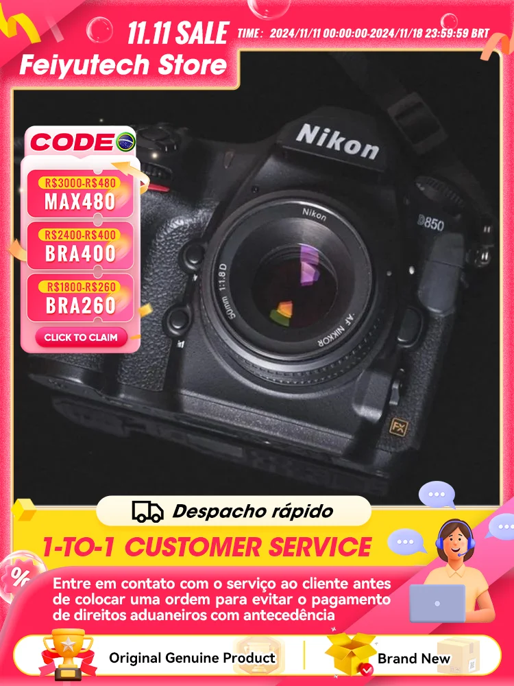Nikon D850 Professional Camera Full Frame DSLR 4K HD Commercial Photography Cameras High-Sensitivity Meteor Trail D 850 D850