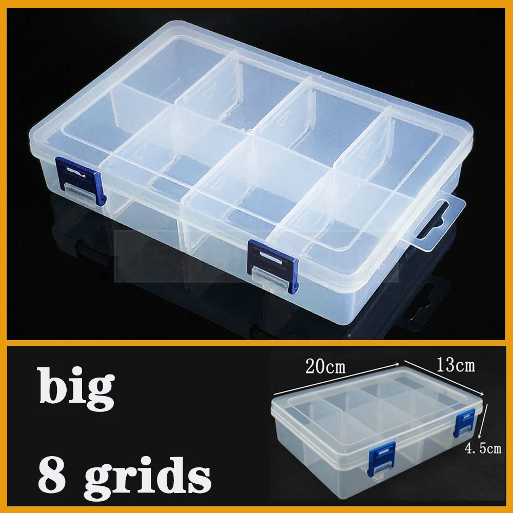 Clear Plastic Jewelry and Earring Organizer with Adjustable Compartments