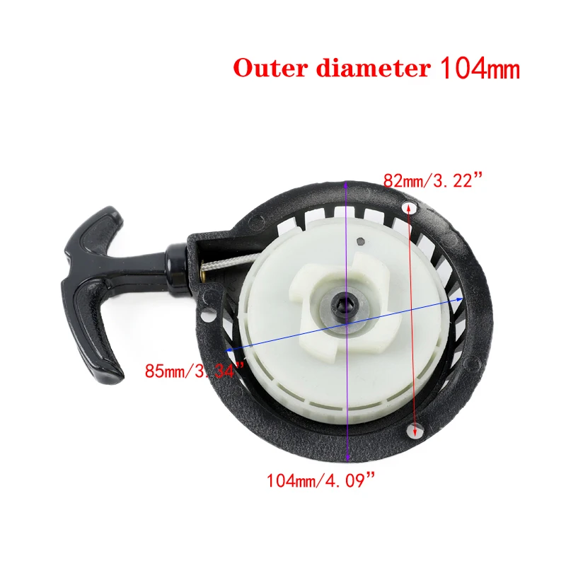 2 Stroke ATV Pocket Nini Bike Starter Light Engine Parts Aluminum Alloy Easy Pull Starter