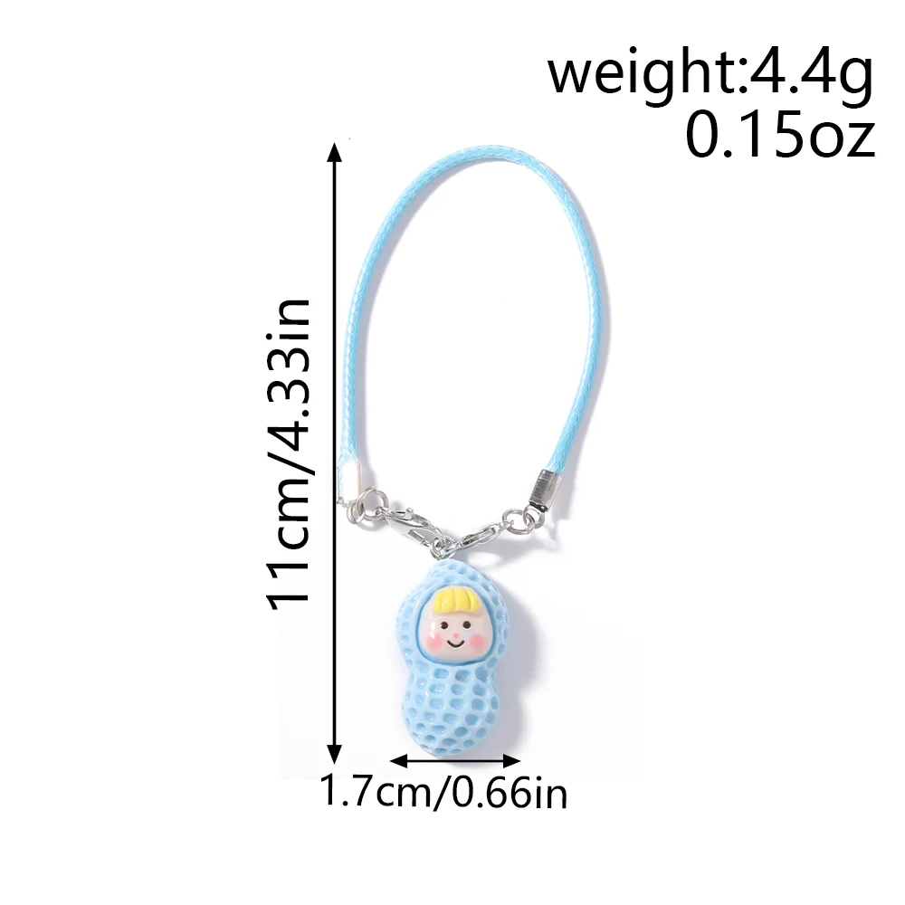 Aihua Süße Reizende Simulation Erdnüsse Telefon Kette Handgemachte Mobile Lanyard Hängen Telefon Gurt Schlüsselbund Anhänger Kind Schmuck Geschenke – Detail 7