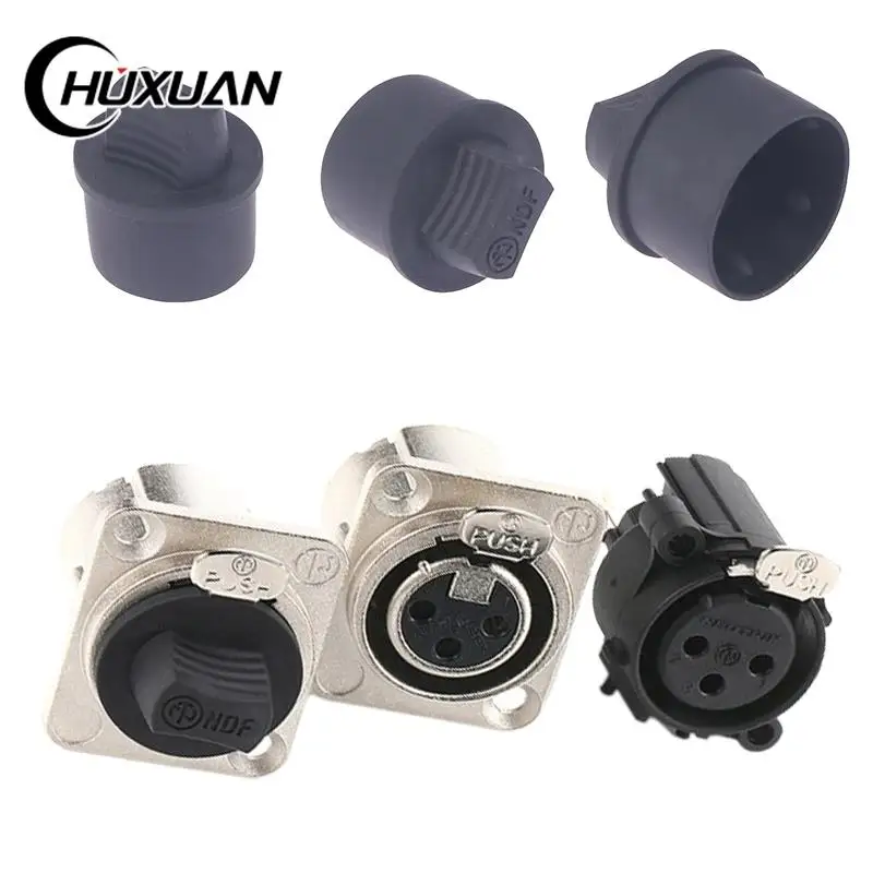 

1Pcs Black Switzerland NEUTRIK NDF XLR Female Socket Dust Cap Waterproof Cover Cannon Silicone Soft Dust Cap Cover