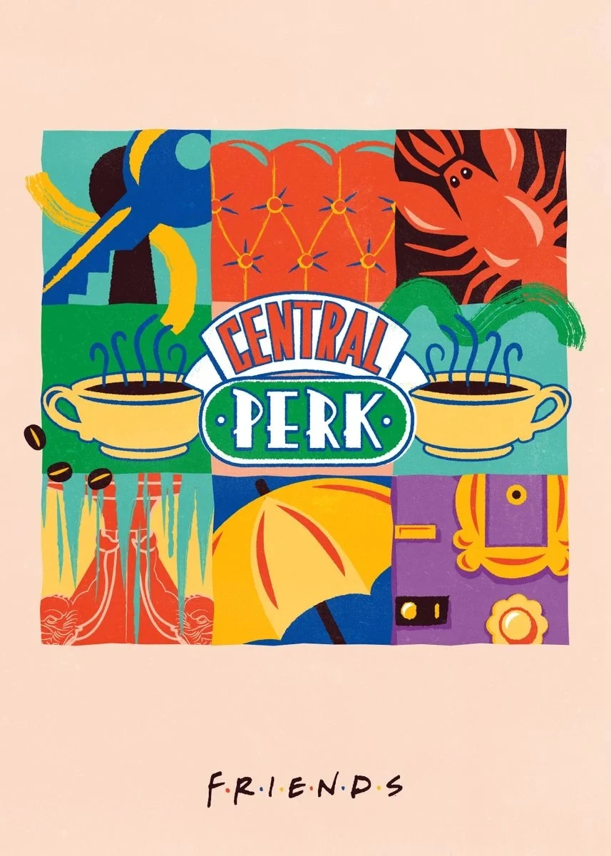 thumbnail image 1 of Póster del programa de televisión Friends, diseño de Central Perk, citas, pintura en lienzo de Friends, imágenes artísticas de pared para decoración de sala de estar, Cuadros, 1 of 5