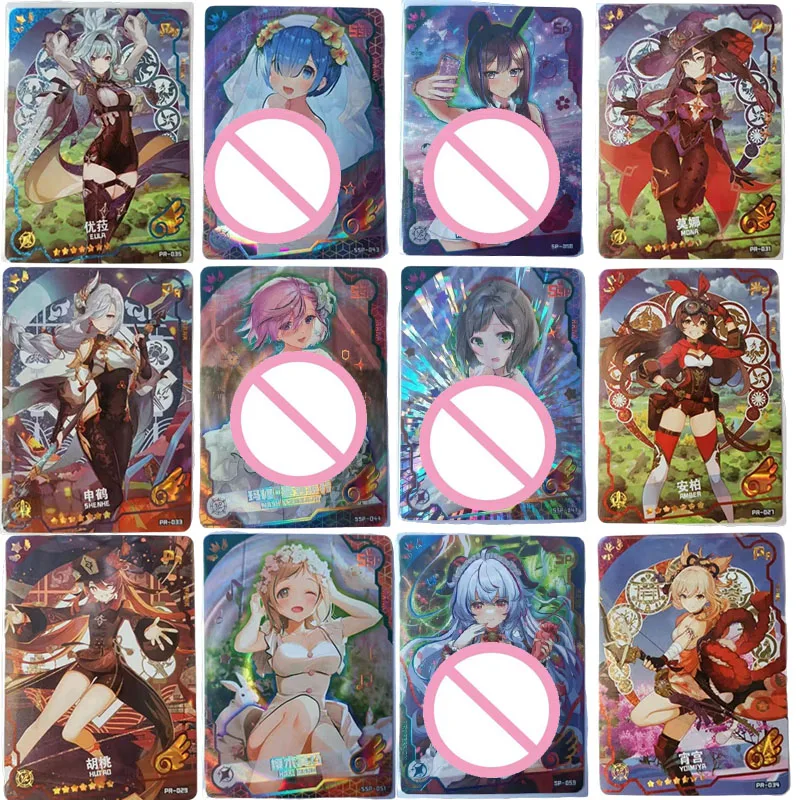 

Anime Goddess Story Teenage Party Pr Ssp Card Hu Tao Ganyu Game Card Collection Rare Cards Children's Toys Boys Birthday Gift