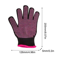 Gants résistants à la chaleur, gants de coiffure Anti-chaleur avec bosses en Silicone, mitaines de coiffure antidérapantes pour fer à friser baguette 6