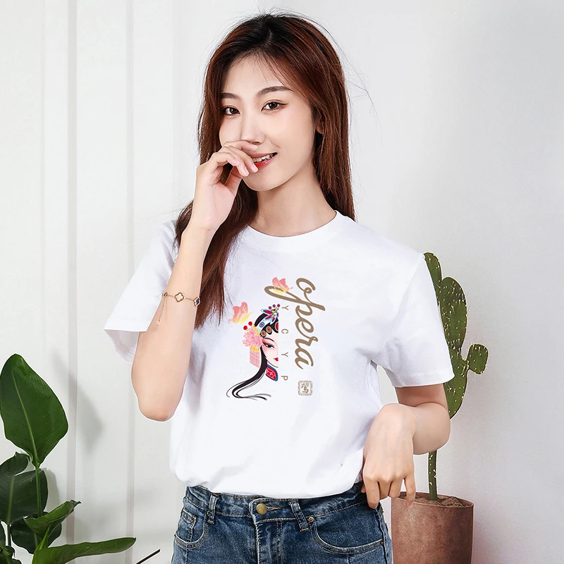

Women T-shirt Ladies Summer Fashion Clothes Women T-shirt Women Daily Clothing Comfortable Cotton O-Neck Clothes