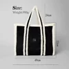 AL Goddess Yoga Winterfun Tote Bag Daily Large Capacity Shoulder Bag Zipper Pocket Magnetic Seal Detachable Travel Storage Bag 6