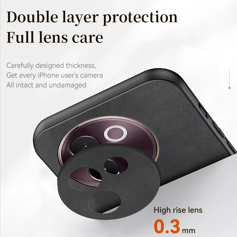 Luxurious Frosted Leather Phone Case with Silicone Protection and Heat Dissipation