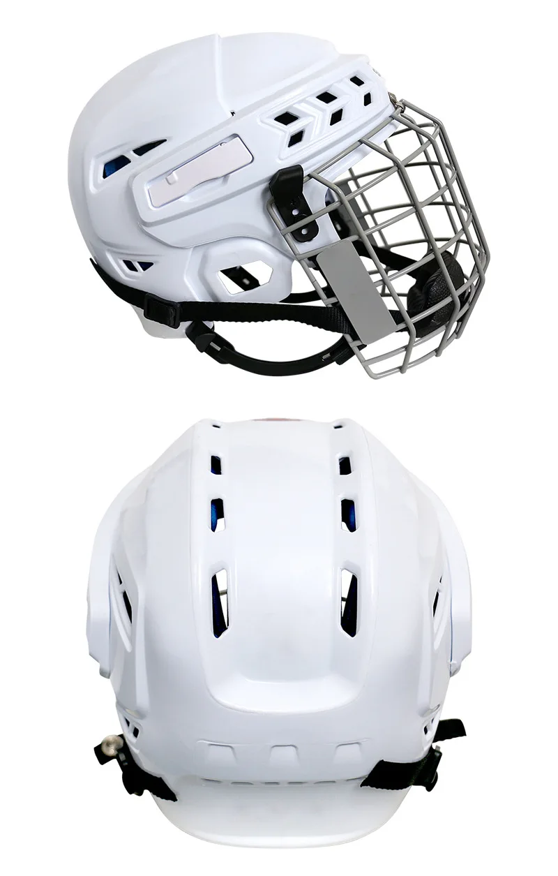 Unisex hockey impact-resistant PP shell adjustable head and tail roller skating helmet hard hat protection ice hockey helmet accessories