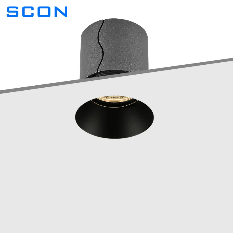 SCON 7W/12W Embedded Frameless Spotlight LED Downlights Home Office Hotel Project Wall Wash Lamp Indoor Lighting 110V-240V