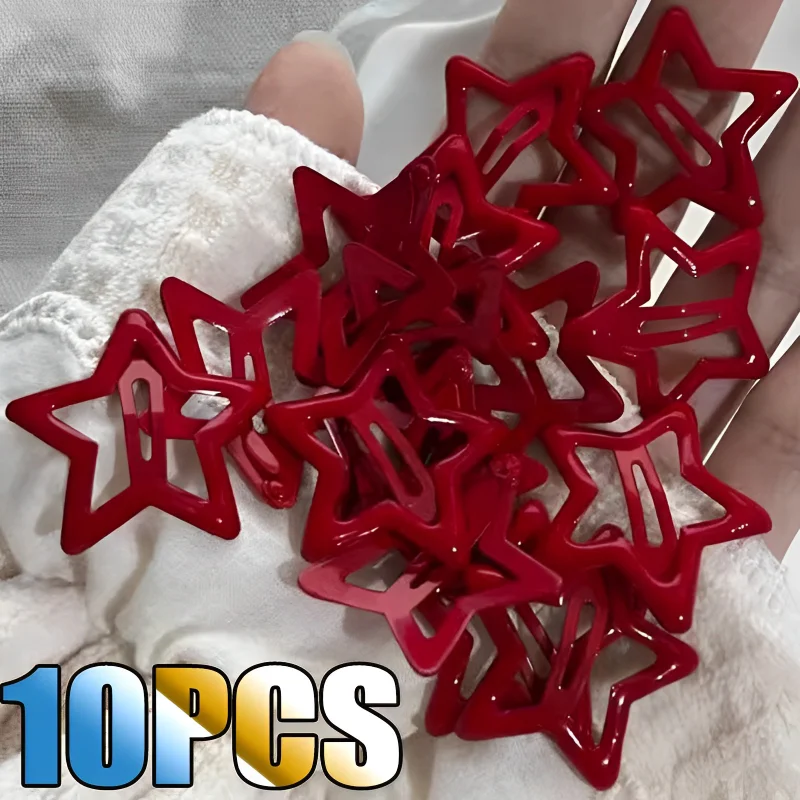 13 Stück Stern-Haarspangen 4,2 Cm – Rutschfeste Metall-Clips, Mehrfarbig, Für Mädchen & Frauen