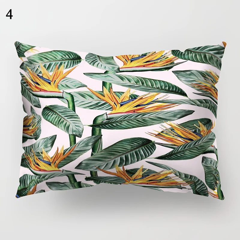 30x50cm Tropical Leaf Monstera Cushion Cover Polyester Throw Pillows Case Sofa Home Decorative Green Plants Print Pillowcase 