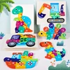 3D Puzzles Dinosaur Animal Vehicle Wood Jigsaw Puzzle Game Kids Learning Montessori Educational Toys Baby Wooden Toys 1