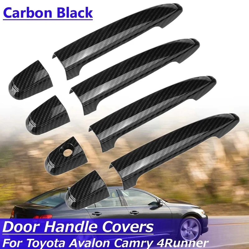 

Чехол для дверной ручки автомобиля 8 шт. для Toyota Highlander Avalon Camry Sienna Tacoma 4runner Lexus GS300/350/430/460 Carbon