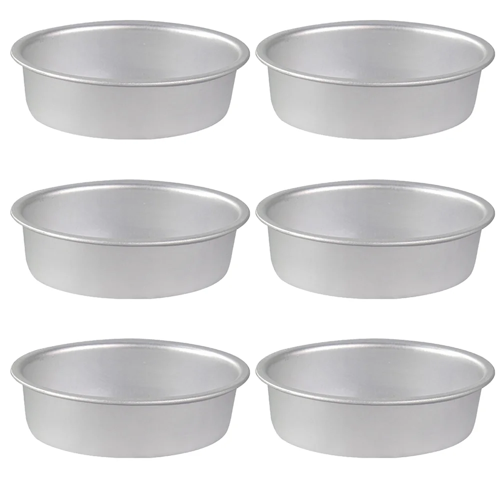 

6 Pcs Mold Cake Baking Removable Chocolate Biscuit Pan Kitchen Non-stick Bread Pans Aluminum Alloy