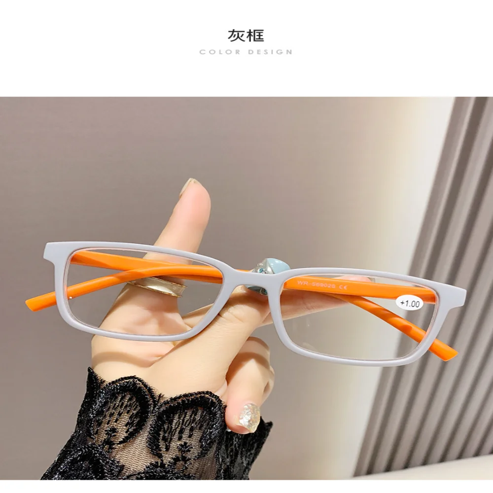 2025 Anti-Blaulicht-bunte Presbyopie-Brille, trendige Damen-Presbyopie-Brille für ältere Menschen, Persönlichkeit, Frühlingsbeinrahmen, Brille – Detail 12