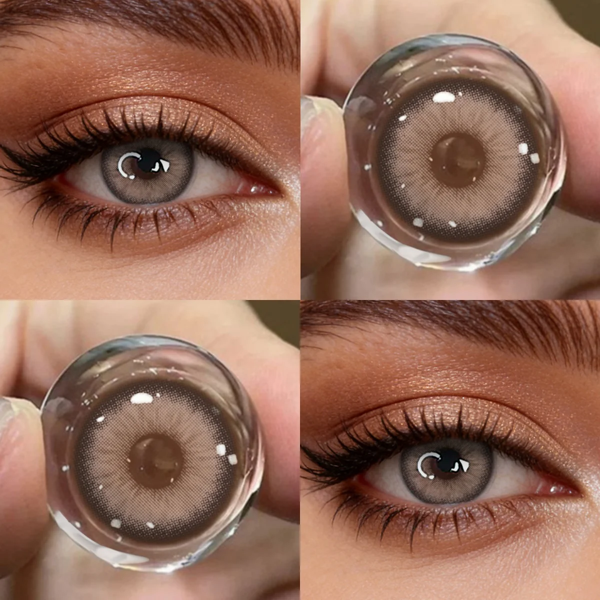 VISUASHOW Unspoken Brown Yearly Disposable Colored Contacts