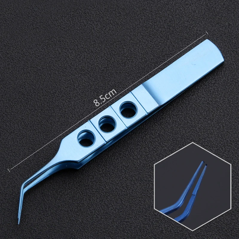 Mcpherson Tying Forcep 85mm With Tying Platform Toothless Tweezers Ophthalmic Surgical Instrument
