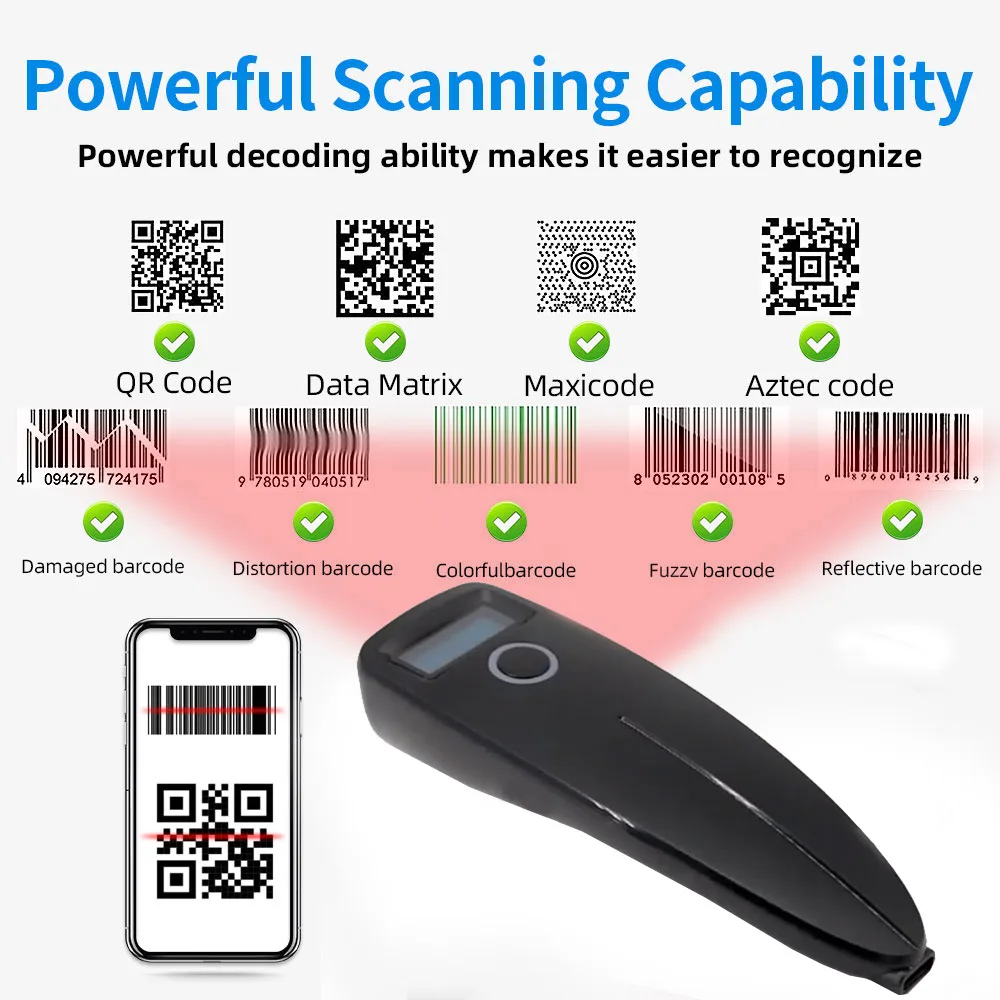 QR Code Barcode Scanner USB Wireless