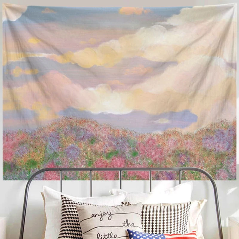 Tapestry Decor Ashou Oil Painting Scenery Tapestry Dorm Room Decoration Aesthetic Tapestry Wall Decor Wall Hanging Decoration