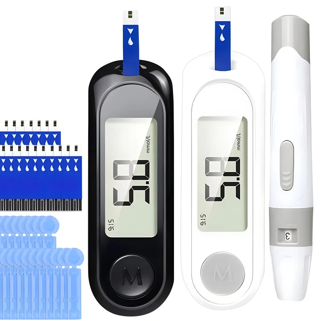 Blood Glucose Meter Diabetes Testing Kit Diabetes Lancet Machine Blood Sugar Meter Glucometer 50 Test Strips 5S Get Results
