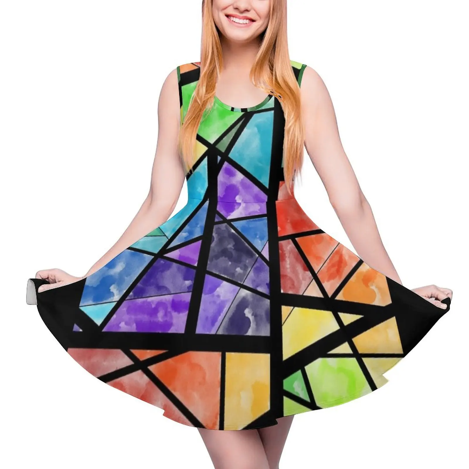 Stained glass gay dark Sleeveless Dress luxury woman evening dress Woman dresses clothes for women